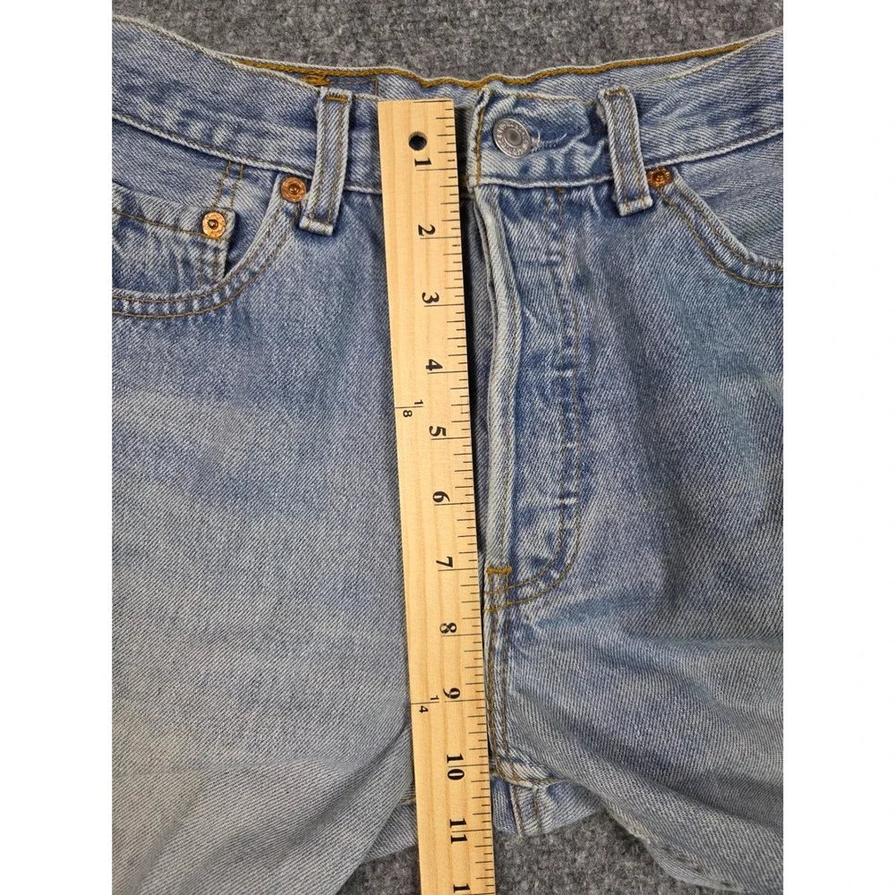 Vintage 90s Levis 501 Jeans Mens 28x34 Light Wash Blue Made In France Straight